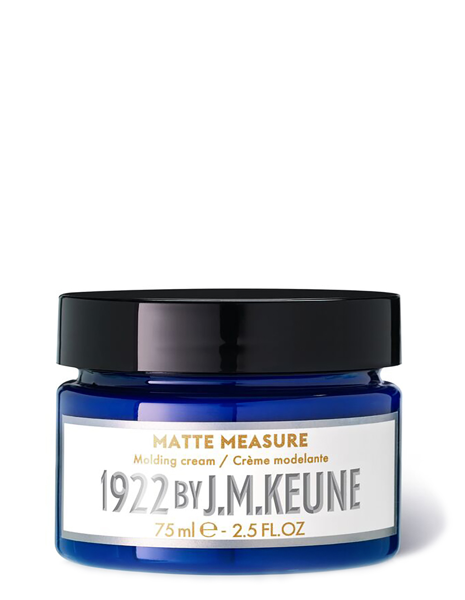 Découvrez 1922 MATTE MEASURE : Crème coiffante pour hommes, tenue moyenne, finition mate. Idéal pour des looks texturés, remodelables toute la journée. Sur keune.ch.